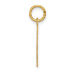 14K Boy Head on .018 Gauge Engravable Scalloped Disc Charm, 29 x 22mm view