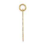 14K Girl Head on .013 Gauge Engravable Scalloped Disc Charm, 29 x 22mm view