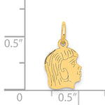 14K .011 Depth Engravable Girl Head Charm view