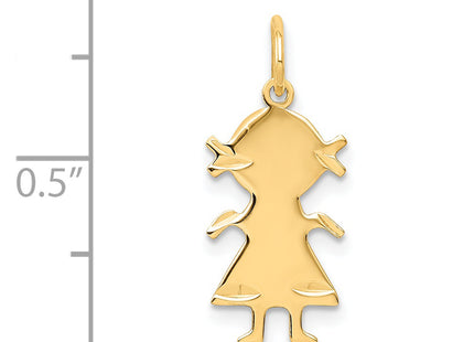 14k .011 Depth Engravable Girl Charm