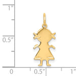 14K .018 Depth Engravable Girl Charm view