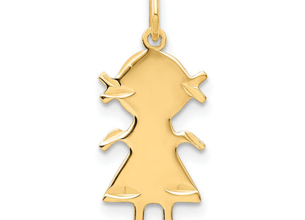 14k .011 Depth Engravable Girl Charm