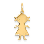 14K .018 Depth Engravable Girl Charm view