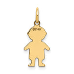 14K .018 Depth Engravable Boy Charm, 22 x 9mm view