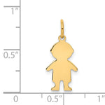 14K .011 Depth Engravable Boy Charm view