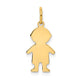 14K .018 Depth Engravable Boy Charm, 22 x 9mm