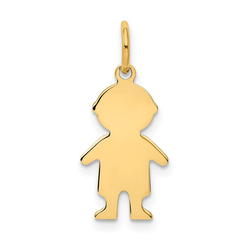 14K gold engravable charm