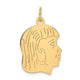 14K .011 Depth Engravable Girl Head Charm