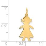 14K .018 Depth Engravable Girl Charm view