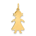 14K .018 Depth Engravable Girl Charm view