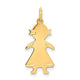 14K .018 Depth Engravable Girl Charm