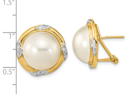 14k Yellow Gold Earrings Style XMP102 - Classique Jewelry Inc.