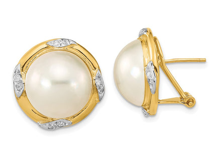 14k Yellow Gold Earrings Style XMP102 - Classique Jewelry Inc.