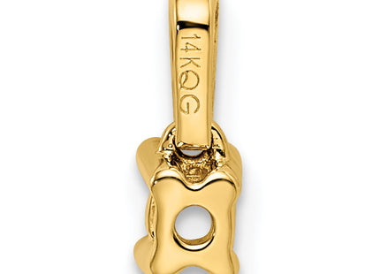 14K Family Jewelry Geniune Stone & Diamond Set Pendant, 11 x 4mm