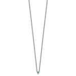 14K White Gold 1 Synthetic Birthstone Mother's Necklace view