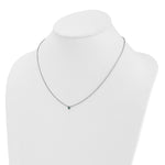 14K White Gold 1 Synthetic Birthstone Mother's Necklace view