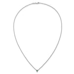 14K White Gold 1 Synthetic Birthstone Mother's Necklace view