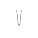 14K White Gold 1 Synthetic Birthstone Mother's Necklace view
