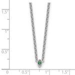 14K White Gold 1 Synthetic Birthstone Mother's Necklace view