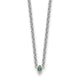 14K White Gold 1 Synthetic Birthstone Mother's Necklace