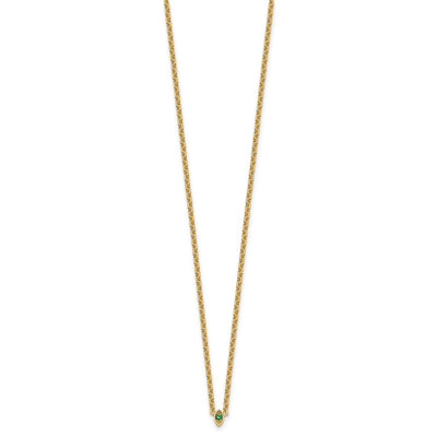 14K 1 Synthetic Birthstone Mother's Necklace