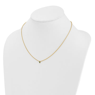 14K 1 Synthetic Birthstone Mother's Necklace