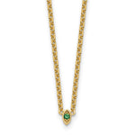14k 1 Genuine Birthstone Mother's Necklace view 2