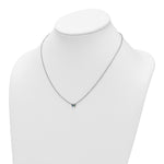 14k White Gold 2 Birthstone Necklace Mounting view 4