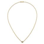 14k 2 Synthetic Birthstone Mother's Necklace view 5