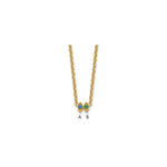 14K 2 Birthstone Mother's Necklace Mounting view 1