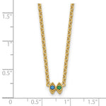 14k 2 Genuine Birthstone Mother's Necklace view 6
