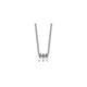 14k White Gold 3 Synthetic Birthstone Mother's Necklace
