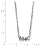 14k White Gold 4 Genuine Birthstone Mother's Necklace view 6