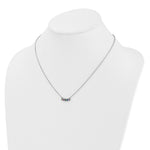 14k White Gold 5 Synthetic Birthstone Mother's Necklace view 4