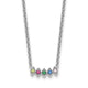 14K White Gold 5 Birthstone Mother's Necklace Mounting