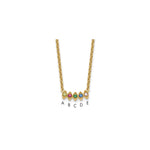14k 5 Genuine Birthstone Mother's Necklace view 1