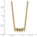 14k 5 Synthetic Birthstone Mother's Necklace view 6