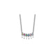 14k White Gold 6 Synthetic Birthstone Mother's Necklace
