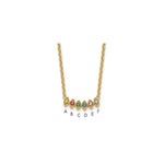 14k 6 Birthstone Mother's Necklace Mounting view 1