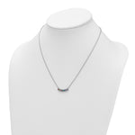 14k White Gold 7 Birthstone Mother's Necklace Mounting view 4