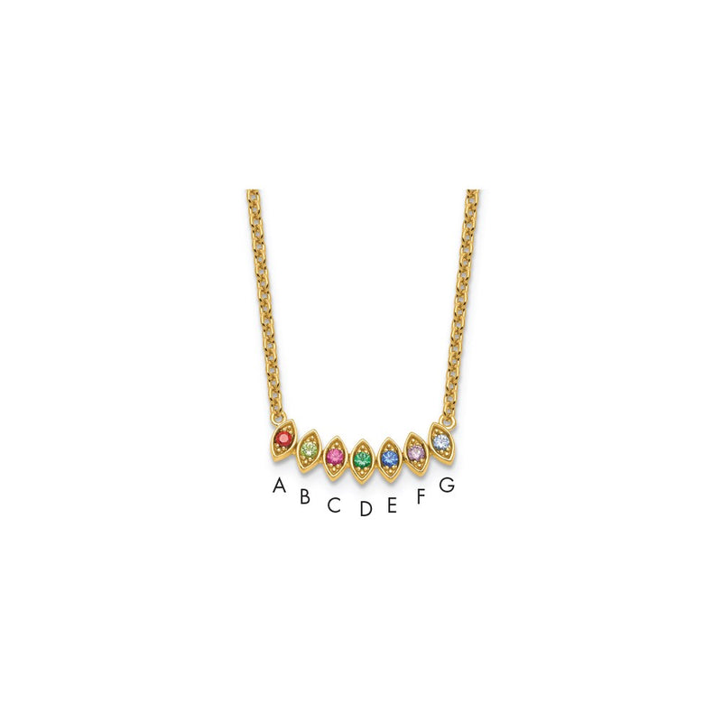 14K gold birthstone necklace