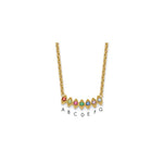 14k 7 Genuine Birthstone Mother's Necklace view 1