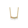 14k 7 Genuine Birthstone Mother's Necklace