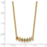 14k 7 Birthstone Mother's Necklace Mounting view 6