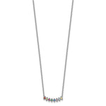 14k White Gold 8 Genuine Birthstone Mother's Necklace view 3
