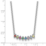 14k White Gold 8 Genuine Birthstone Mother's Necklace view 6