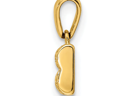 14K Family Jewelry Geniune Stone & Diamond Set Pendant, 14 x 6mm