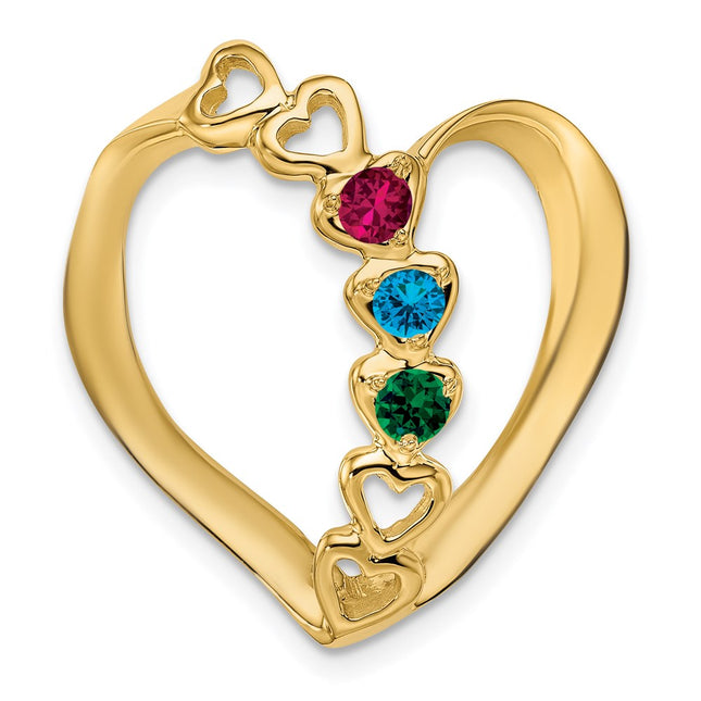 14K gold mother pendants & charm, alternate view