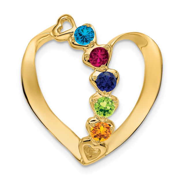 14K gold mother pendants & charm, alternate view