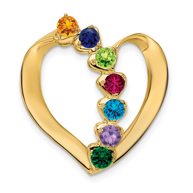 14K gold mother pendants & charm, alternate view